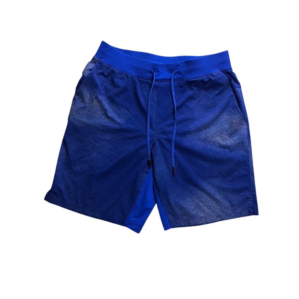 Lululemon Athletic Shorts Mens Medium Blue Heathered Drawstring Gym Training